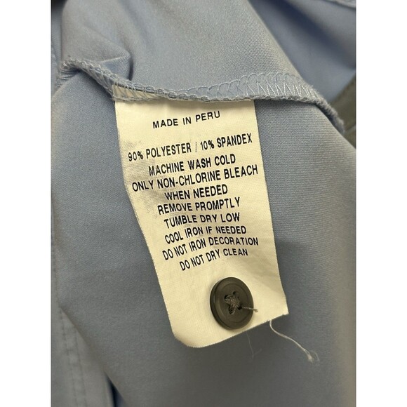 Greyson Polo Shirt Mens Large Blue Golf Performance Stretch Wicking Preppy - Picture 7 of 14